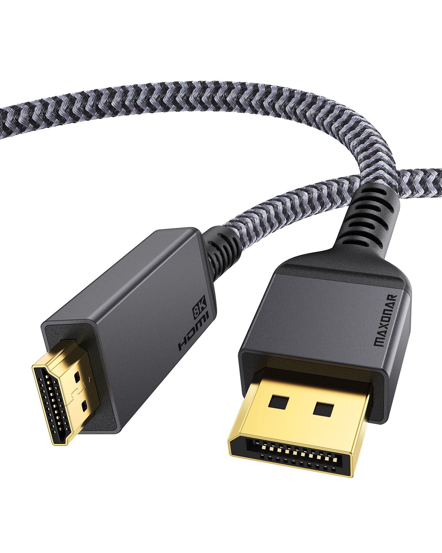 DisplayPort 1.4 to HDMI 2.1 8K Cable 6.6FT Unidirectional DP1.4 to – Maxonar Official